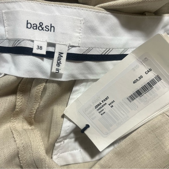 NWT ba&sh Jona Tailored Trousers Wideleg in beige - Picture 13 of 16